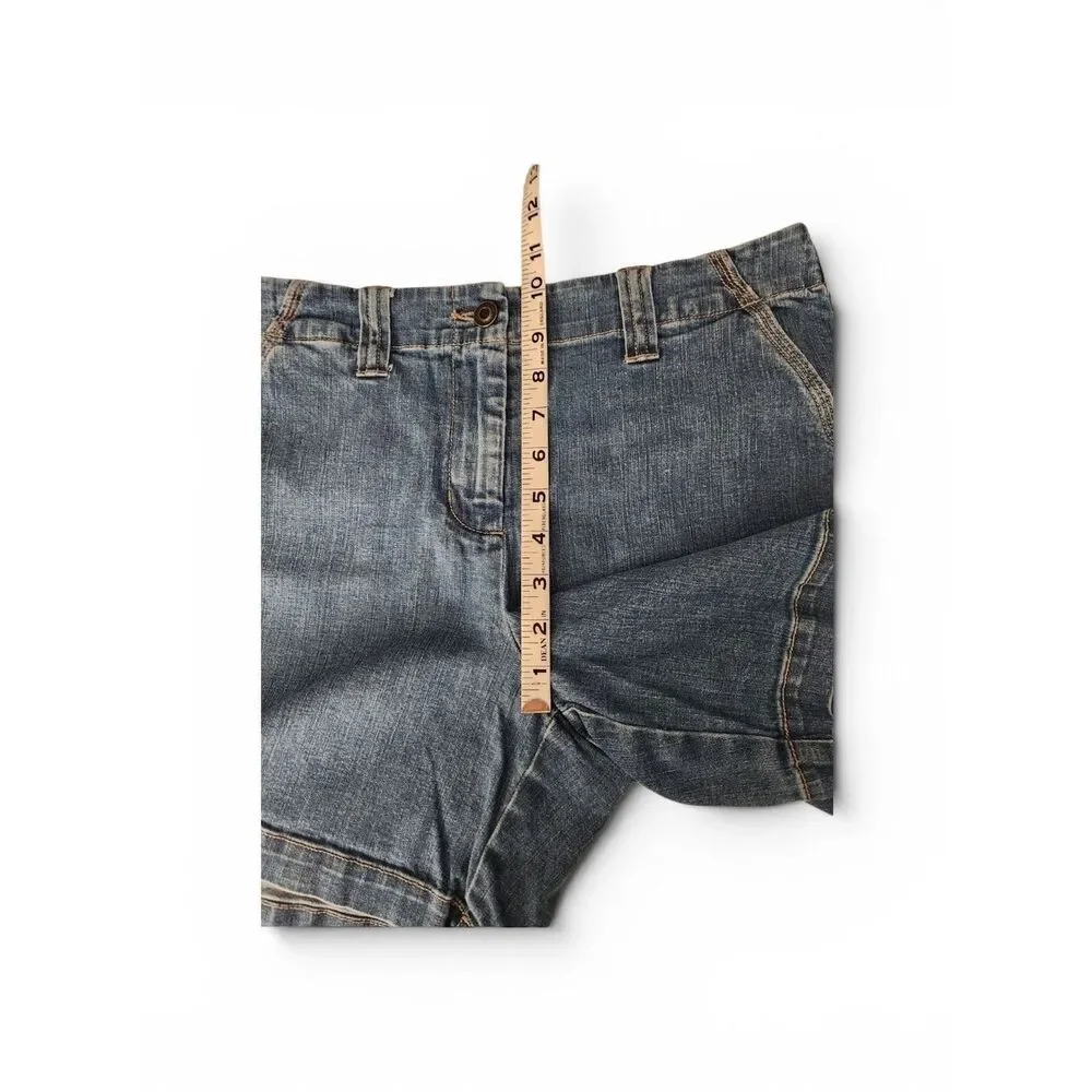 Talbots Petites Stretch High-Rise  Denim Shorts Dark Blue Size 10P